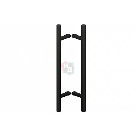 Дверная ручка скоба WALA PA45 45° L:600 X:400 D:30 ALU черный (комплект)