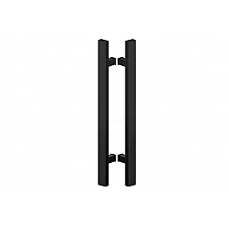 Дверная ручка скоба WALA QA10 90° L:580 X:380 D:40x20 ALU черный (комплект)