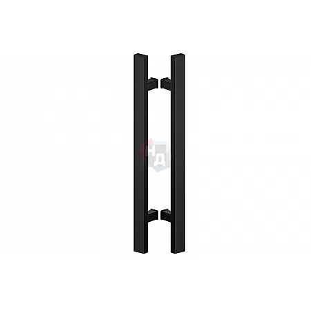 Дверная ручка скоба WALA QA10 90° L:580 X:380 D:40x20 ALU черный (комплект)