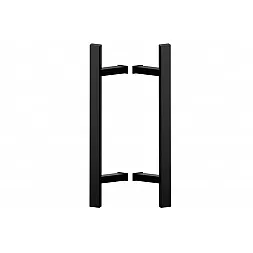 Дверная ручка скоба WALA QA45RX 45° L:580 X:380 D:40x20 ALU черный (комплект)