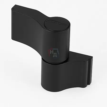 Петля дверная накладная 2-створчатая ассиметричная WALA WX H:92 W:93.5 RAL 9005 черный (160кг)