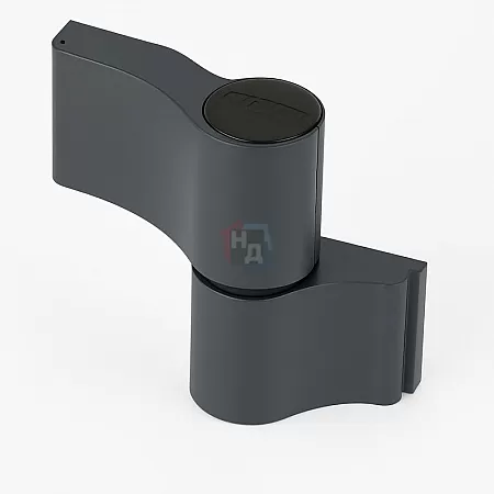 Петля дверная накладная 2-створчатая ассиметричная WALA WX H:92 W:93.5 RAL 7016 серый (160кг)