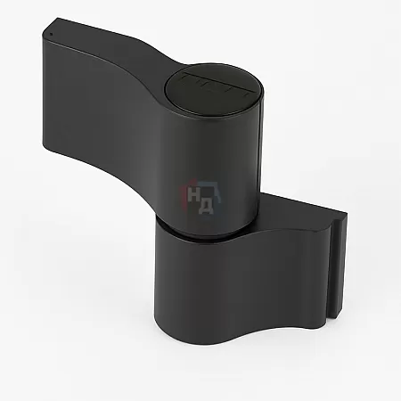 Петля дверная накладная 2-створчатая ассиметричная WALA WX H:92 W:93.5 RAL 7021 серый (160кг)