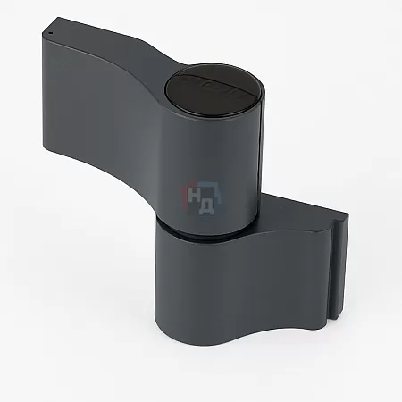 Петля дверная накладная 2-створчатая ассиметричная WALA WX H:92 W:93.5 RAL 7024 серый (160кг)