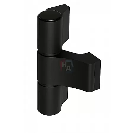 Петля дверная накладная 3-створчатая ассиметричная WALA WX H:137 W:93.5 RAL 9005 черный (160кг)