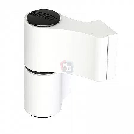 Петля дверная накладная 2-створчатая угловая WALA WX H:92 W:74.5 RAL 9016 белый (160кг)