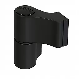 Петля дверная накладная 2-створчатая угловая WALA WX H:92 W:74.5 RAL 9005 черный (160кг)