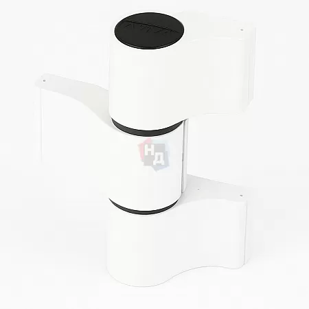 Петля дверная накладная 3-створчатая угловая WALA WX H:137 W:74.5 RAL 9016 белый (160кг)