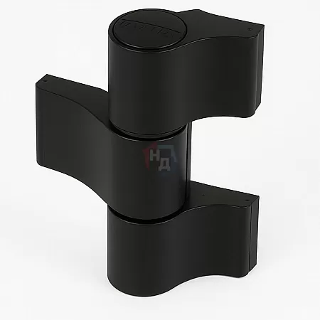 Петля дверная накладная 3-створчатая угловая WALA WX H:137 W:74.5 RAL 9005 черный (160кг)
