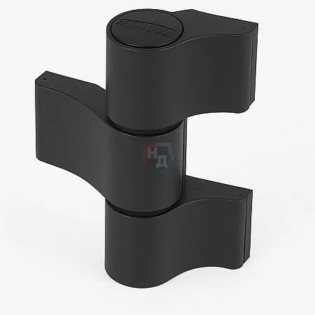 Петля дверная накладная 3-створчатая угловая WALA WX H:137 W:74.5 RAL 7021 серый (160кг)