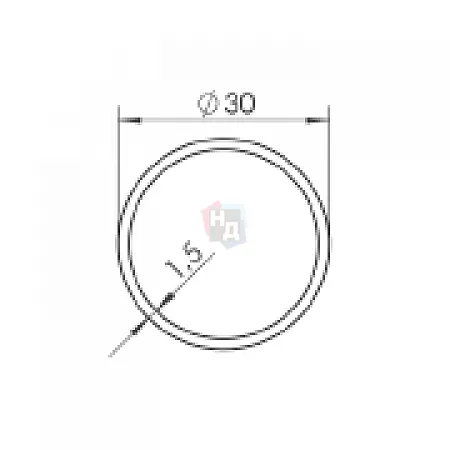 Дверная ручка скоба WALA P10 90° L:1400 X:1200 D:30 SS сталь нержавеющая (комплект)