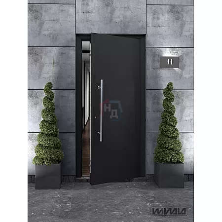 Дверная ручка скоба WALA P10 90° L:1000 X:800 D:30 SS сталь нержавеющая (половинка для стеклянных дверей)