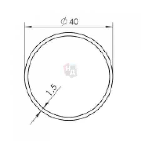 Дверная ручка скоба WALA P10 90° L:1400 X:1200 D:40 SS сталь нержавеющая (половинка для стеклянных дверей)