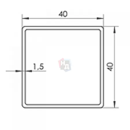 Дверная ручка скоба WALA QA10 90° L:1800 X:1300 D:40x40 ALU черный (комплект)