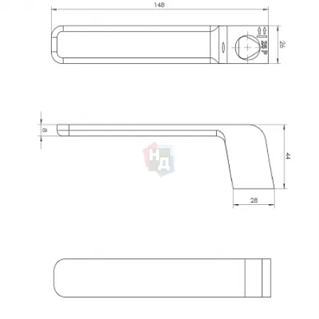 Дверная ручка на планке PZ WALA H6S26/S5S34G6 черный анодированный