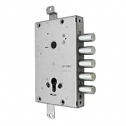 Замок врезной CISA 56405 хром матовый (без торцевой планки)