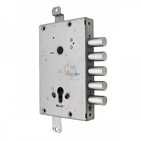 Замок врезной CISA 56405 хром матовый (без торцевой планки)