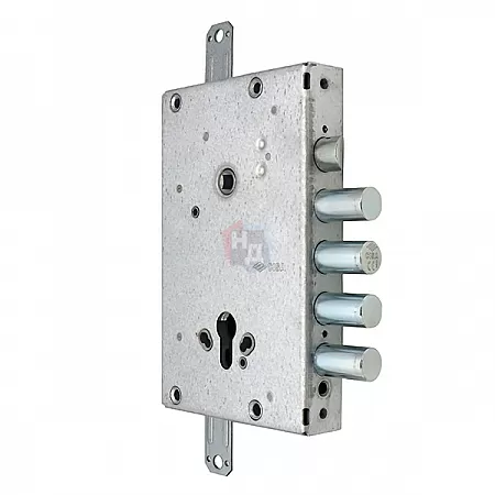 Замок врезной редукторный с блокировкой CISA 56515 Revolution Pro хром матовый (без торцевой планки)
