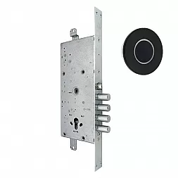 Замок врезной электромоторный CISA DOMO Connexa E6537.28 хром матовый/черный