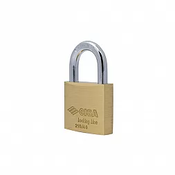 Замок навесной CISA LL POP 21010.40 латунь матовая (40 мм, 2 ключа)