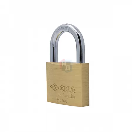 Замок навесной CISA LL POP 21010.50 латунь матовая (50 мм, 2 ключа)