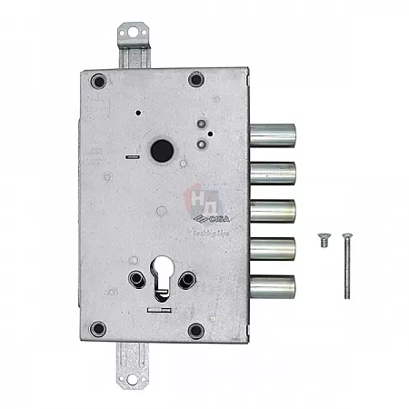 Замок врезной CISA 56405 хром матовый (без торцевой планки)