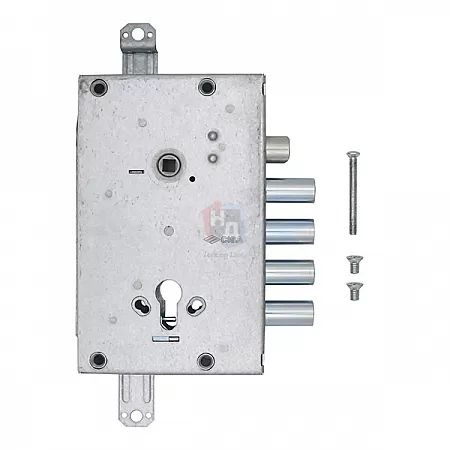 Замок врезной CISA 56415 хром матовый (без торцевой планки)
