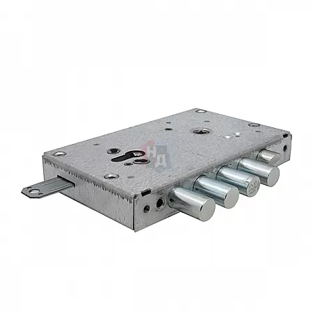 Замок врезной редукторный с блокировкой CISA 56515 Revolution Pro хром матовый (без торцевой планки)
