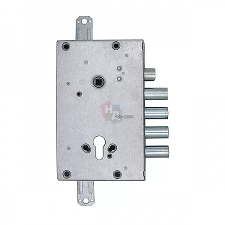 Замок врезной редукторный с блокировкой CISA 56515 Revolution Pro хром матовый (без торцевой планки)
