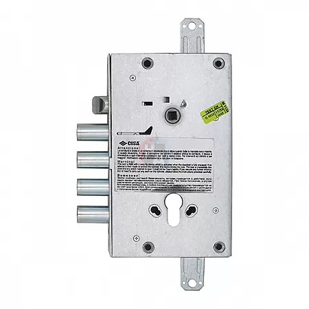Замок врезной редукторный с блокировкой CISA 56515 Revolution Pro хром матовый (без торцевой планки)