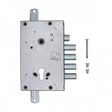 Замок врезной редукторный с блокировкой CISA 56515 Revolution Pro хром матовый (без торцевой планки)