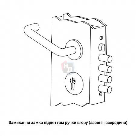Замок врезной CISA 56815 Comfortlock хром матовый (без торцевой планки)