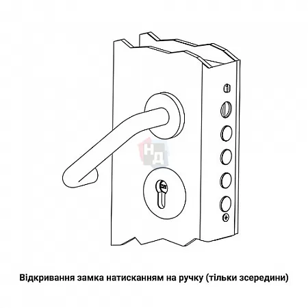 Замок врезной CISA 56815 Comfortlock хром матовый (без торцевой планки)