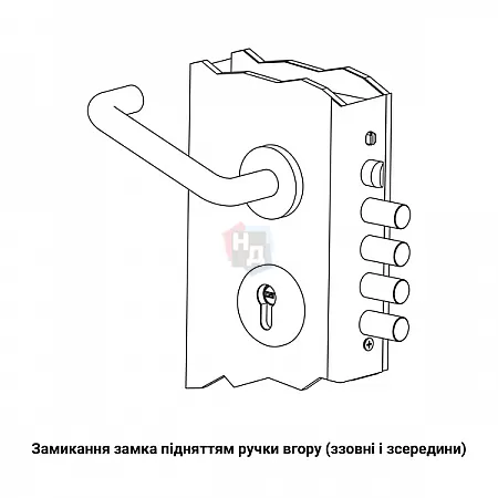 Замок врезной CISA 56835 Comfortlock хром матовый