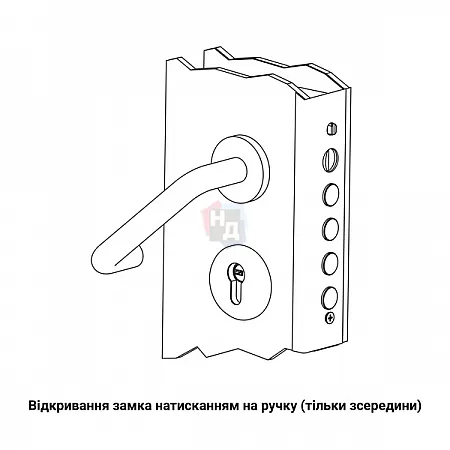 Замок врезной CISA 56835 Comfortlock хром матовый