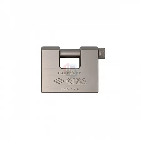 Замок навесной CISA 28550.75 никель матовый (75 мм, 2 ключа)