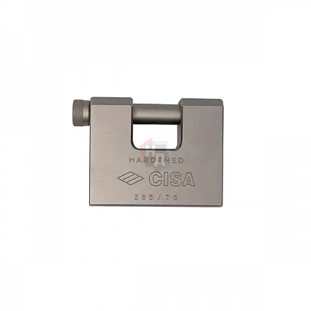 Замок навесной CISA 28550.75 никель матовый (75 мм, 2 ключа)