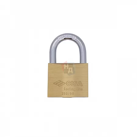 Замок навесной CISA LL POP 21010.50 латунь матовая (50 мм, 2 ключа)