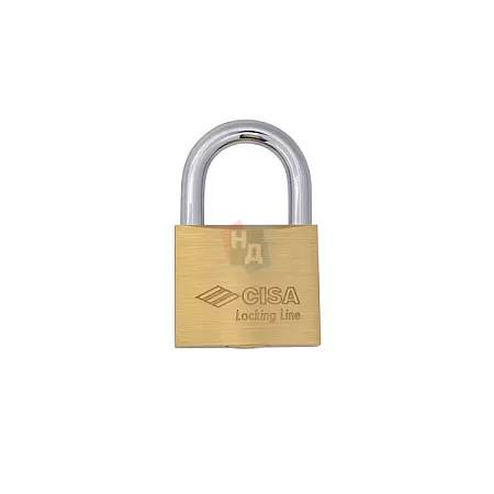 Замок навесной CISA LL POP 21010.50 латунь матовая (50 мм, 2 ключа)