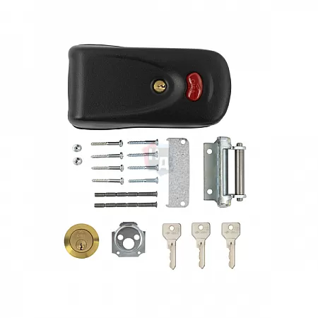 Замок накладной электромеханический CISA Elettrika 1A630 черный (BS50/60/70/80мм) открывание внутрь
