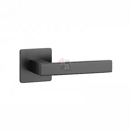 Дверная ручка Sterk 1760 Q черный матовый (на розете ultra slim 3 мм)