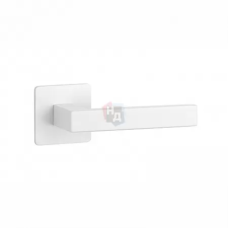 Дверная ручка Sterk 1760 Q белый матовый (на розете ultra slim 3 мм)