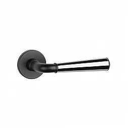 Дверная ручка Aprile Marigold R 7S ASM черный матовый/полированный хром/черный