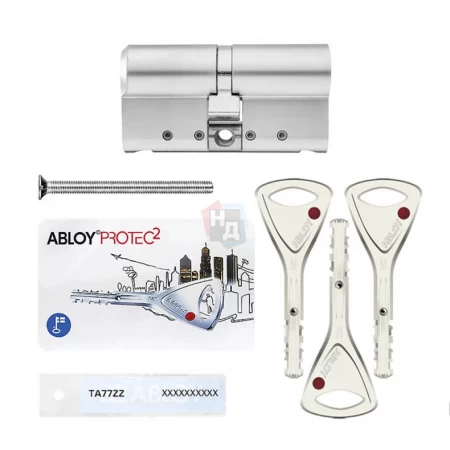 Цилиндр Abloy Protec 2 HARD 88 (42x46) CY332 ключ-ключ HCR хром матовый