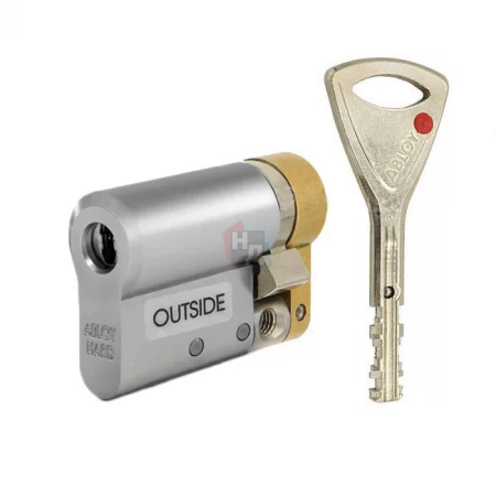 Цилиндр Abloy Protec 2 HARD 67,5 (57x10,5) CY331 ключ-половинка HCR хром матовый