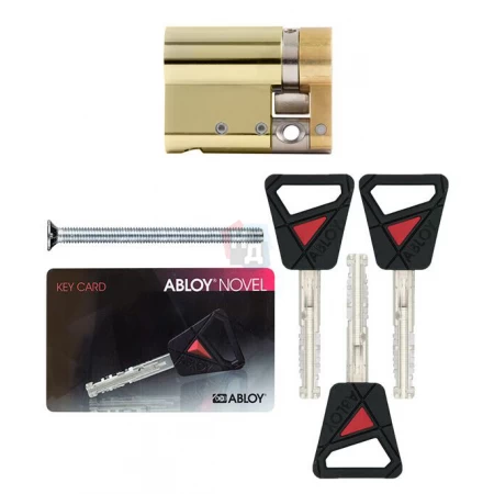 Цилиндр Abloy Novel 68 (57,5x10,5) CY321 ключ-половинка KILA латунь