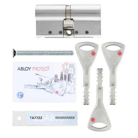 Цилиндр Abloy Protec 2 137 (56x81) CY322 ключ-ключ CR хром