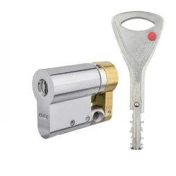 Цилиндр Abloy Protec 2 66,5 (56x10,5) CY321 ключ-половинка HCR хром матовый 1