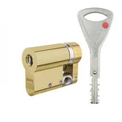 Цилиндр Abloy Protec 2 66,5 (56x10,5) CY321 ключ-половинка KILA латунь полированная 1