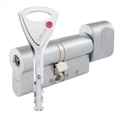 Цилиндр Abloy Protec 2 122 (81x41T) CY323 ключ-тумблер HCR хром матовый
